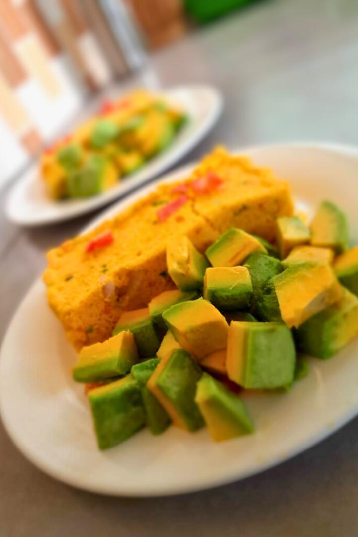 Avocado and cornbread